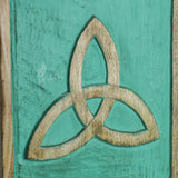 INTAJ Beautifully Handmade Pet Urns for Dogs Ashes - Wooden Box Urn for Ashes, Funeral Cremation Urns for Pets Ashes, Celtic Knot Pet Urns for Cats INTAJ