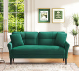 69" Small Sofa, Soft Small Couch with 2 Pillows, Comfy Love Seat Couches, Tool-Free Setup Loveseat Sofa, 700lb Load Sofas for Living Room, Cozy Couches for Living Room, Mini Couch for Bedroom, Green Kidirect