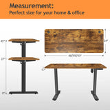 Legooin Electric Standing Desk, 55 x 24 in Adjustable Height Sit Stand up Desk, Sit Stand Home Office Computer Desk with Oversized Mouse Pad(Brown) Legooin
