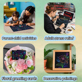 240 Scratch Paper for Kids with 26 Bamboo Styluses | Mess Free Scratch Paper Kit | Fun Classroom Crafts Activity &Creative Party Gifts (Ages 4-8, Travel Toy) wiwbbitl