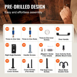 VEVOR Cat Litter Box Enclosure, Hidden Cat Box Furniture with 4 Storage Shelves, Large Cats House Cabinet Hidden Fit Most Litter Box, Wooden Cats Washroom Indoor, 33.5"L x 19.3"W x 72.3"H, Dark Brown VEVOR