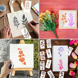 DZXCYZ 32 Pcs Wildflower Stencils for Painting on Wood, Reusable Flower Leaf Stencils Plastic DIY Craft Drawing Templates Set for Wall Paper Canvas Home Decor DZXCYZ