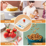 Digital Food Scale for Kitchen 11lb/0.1oz, 5kg/0.1g, Kitchen Scale for Cooking Baking, Built-in 300mAh Li-Battery, Rechargeable Type-C Charging White (1) Meilen