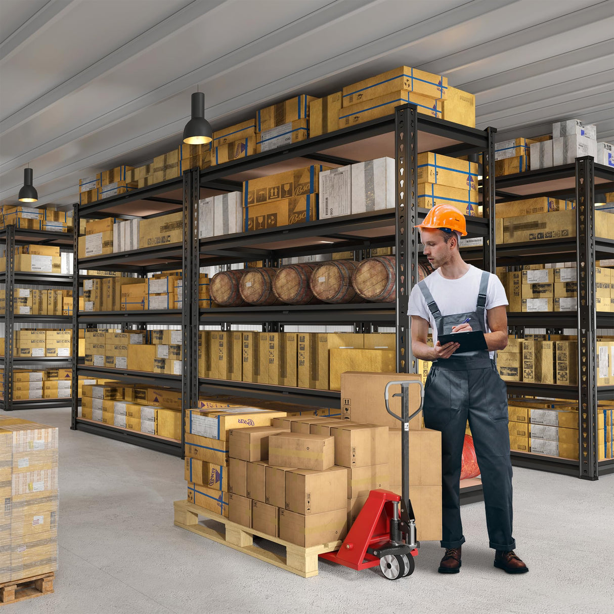 REIBII 2000LBS Garage Shelving Heavy Duty 72''H Storage Shelves Heavy Duty Shelving 5 Tier Metal Shelves, Adjustable Metal Shelving Unit for Basement Pantry 35.5" W x72 H x 15.8" D 3 Pack REIBII