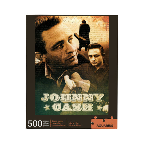 AQUARIUS Johnny Cash Puzzle (500 Piece Jigsaw Puzzle) - Glare Free - Precision Fit - Officially Licensed Johnny Cash Merchandise & Collectibles - 14 x 19 Inches AQUARIUS