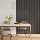 ROOMTEC Acoustic Wood Wall Panels, 2 Pack 94.49” x 12.6” Soundproof Wall Panels, Wood Slat Wall Panels for Wall Decor (Black) ROOMTEC
