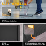 LulnCush 8x21 FT Garage Floor Mat, Thickened Diamond Plate PVC Garage Flooring Roll for Under Car Parking, Heavy Duty Garage Floor Protector 168SQFT for Garage, RV Trailer, Basement, Golf Cart. Black LulnCush