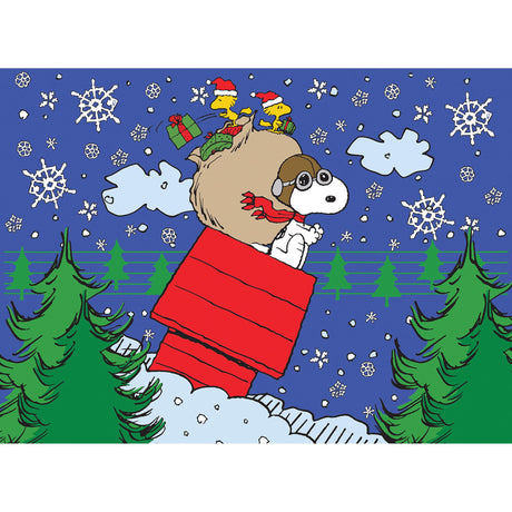 RoseArt - Peanuts - Snoopy's Christmas Delivery - 100 Piece Jigsaw Puzzle for Kids and Adults RoseArt