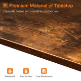ODK 55 Inch Rustic Brown Bar Height Pub Table - Versatile Indoor Dining & Counter Table ODK