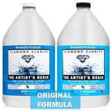 NAKED FUSION -Epoxy Resin Art Resin Diamond Clarity- Original Formula -The Artist's Resin for Coating, Resin Art, Geodes, Tabletop, Bar Top, Live Edge River Tables- Food Safe -Non-Toxic-2 Gallon KIT NAKED FUSION
