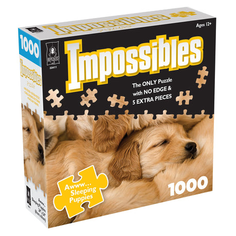 BePuzzled | Impossibles Puzzles: Awww…Sleeping Puppies Challenging Puzzles with a Twist for Advanced Puzzlers Ages 15 and Upy, 1000 Pieces Bepuzzled