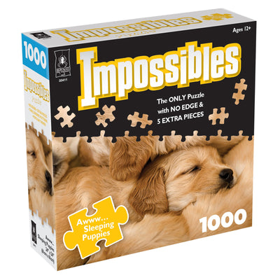BePuzzled | Impossibles Puzzles: Awww…Sleeping Puppies Challenging Puzzles with a Twist for Advanced Puzzlers Ages 15 and Upy, 1000 Pieces