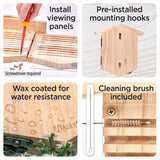 Rivajam Native Bee Observatory | Mason Bee Houses for Pollinating Bees | Pollinator Bee Houses for The Garden Lover | Leaf cutter Bee Home | Unique Gardening Gifts Rivajam