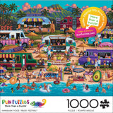 Buffalo Games - Pun Fuzzles - Hawaiian Food Truck Festival - 1000 Piece Jigsaw Puzzle Buffalo Games