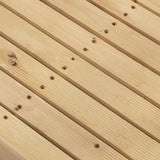 Outsunny 7' Wooden Garden Bridge with Safety Rails, Outdoor Footbridge for Ponds, Creeks, Backyard, Natural Outsunny