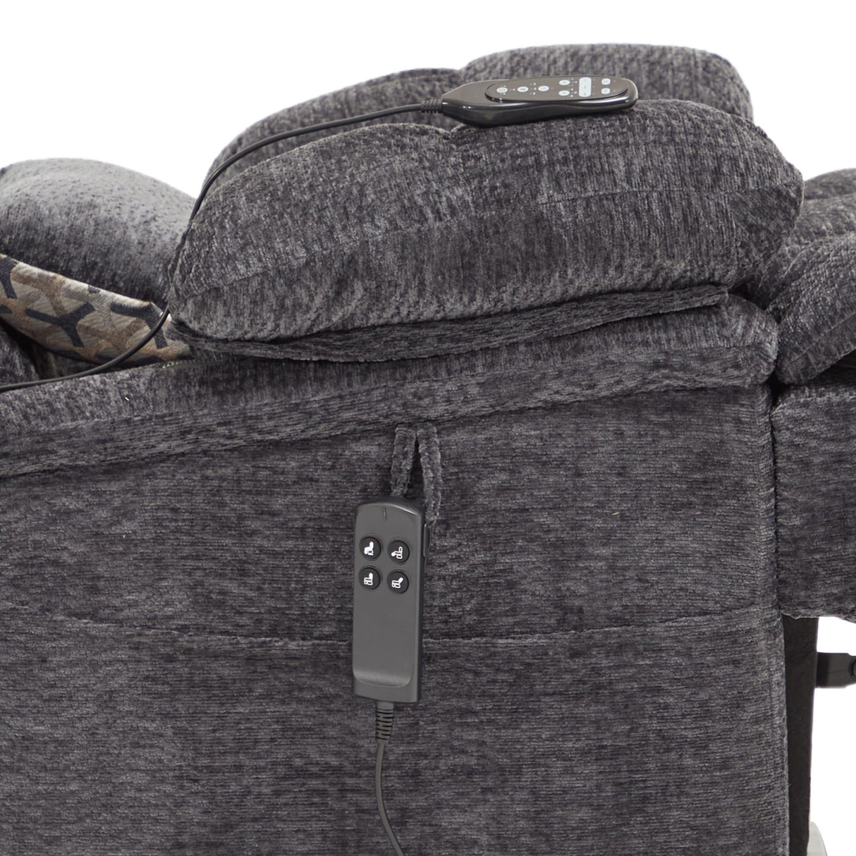 DYNOX 400lbs Lift Chairs for Big & Tall Seniors Power Lay Flat Recliner Oversized Lift Sofa with Heat Massage Electric Lift Recliner Chair Bed, Extended Footrest(9205L,Chenille,Grey) DYNOX