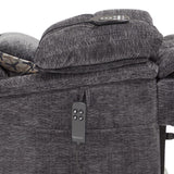 DYNOX 400lbs Lift Chairs for Big & Tall Seniors Power Lay Flat Recliner Oversized Lift Sofa with Heat Massage Electric Lift Recliner Chair Bed, Extended Footrest(9205L,Chenille,Grey) DYNOX