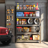 72" H, 3000 lb. Heavy Duty Storage Shelving Unit | Adjustable 5-Tier Metal Garage Storage Shelves | Easy to Assemble, Storage Shelves for Basements and Garages, 72 "H*36 "W*16 "D Metallitrend