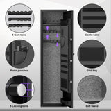 4-6 Gun Safe for Home Rifle and Pistols,54" Long Gun Safe Clearance,Quick Access Rifle Safe,Shotgun Rifle Safe, Biometric Long Gun Cabinets with Backlit Keypad,Dual Alarm System and 3 Gun Racks Omethey
