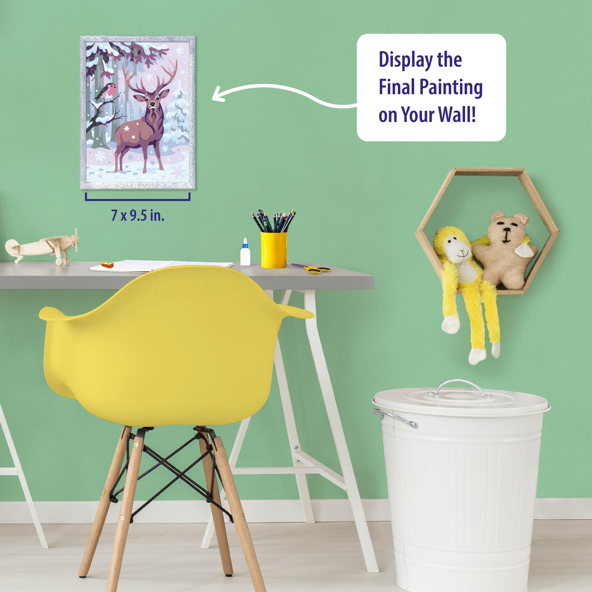 Ravensburger - CreArt - Festive Friends - Paint by Number Kit - Adorable Woodland Scene - Premium Paints and Glitter for That Magical Quality - Ages 9+ Ravensburger