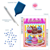 DIAMOND DOTZ Cup Cakes Diamond Painting Kits for Adults - Diamond Art Kits a Relaxing Creative Craft Kit with Dotz Gems 20x16 DIAMOND DOTZ
