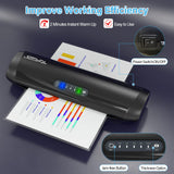 3-10 Mil Commercial Laminator Machine with Laminating Sheets, 4-Roller Jam-Free Thermal Laminator Machine 11x17, Fast Warm-up 13 Inch Laminating Machine, Hot Lamination Machine for Office School Home Qfun