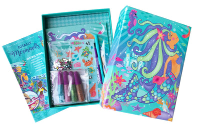 BOX CANDIY Totally Mermaids Glitter and Foil Art Kit in Keepsake Box to Make, Display and Share