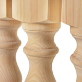 CAROLINA LEG CO. Pine Monastery Chunky Bench Legs - Set of 4 - Coffee Table Legs - Dimensions: 3.5" x 16" CAROLINA LEG CO.