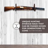 Rush Creek Creations Wall-Mount Single Gun Storage Display Rack for Rifles and Shotguns, Indoor 1-Gun Display Rack, Durable Americana Finish Rush Creek Creations