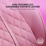 Razer Enki Gaming Chair: All-Day Comfort - Built-in Lumbar Arch - Optimized Cushion Density - Dual-Textured, Eco-Friendly Synthetic Leather - Reactive Seat Tilt & 152-Degree Recline - Pink Razer