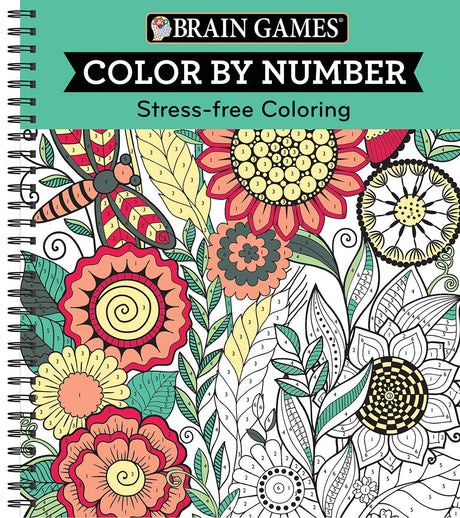 Brain Games - Color by Number: Stress-Free Coloring (Green) Publications International, Ltd.