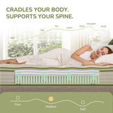 Emerspring Queen Mattress, 12 Inch Innerspring Queen Size Hybrid Mattress with Individually Pocket Innerspring for Cool Motion Isolation & Silent Sleep, Pressure Relief, Edge Support,Medium Firm Emerspring