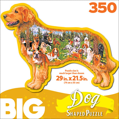 RoseArt - Big Shaped - Dog Park - 350XL Piece Jigsaw Puzzle for Adults