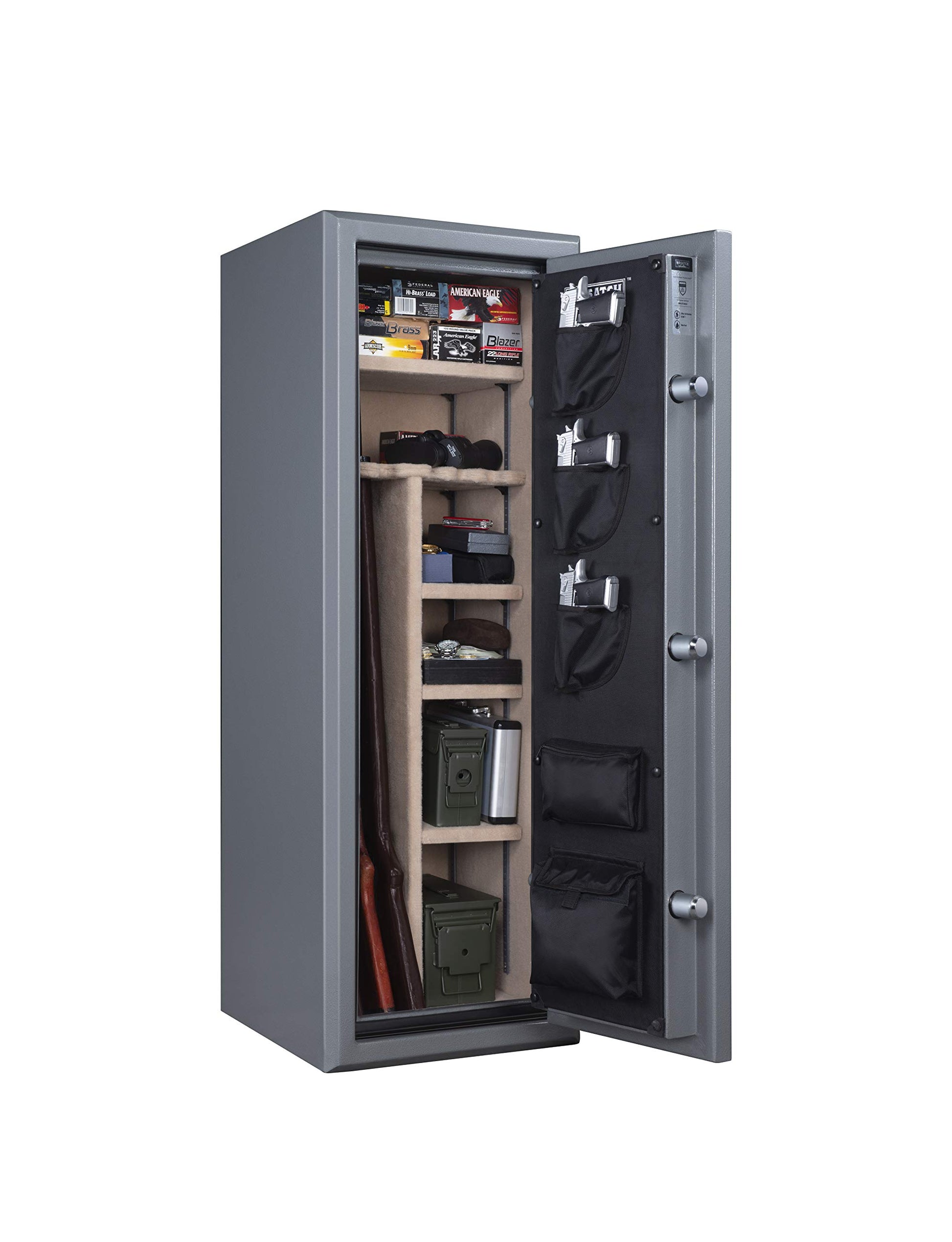 Wasatch 18-Gun Fireproof and Waterproof Safe with Electronic Lock, Gray (18EGW) - WoodArtSupply