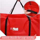 RICHIE Christmas Tree Storage Bag 7.5 ft (3pc Set), Fits Up to 7 Foot Artificial Trees, 600D Oxford Tear-proof Xmas Tree Bag, Reinforced Handles&Zippered&Durable, Holiday Decoration Storage Bags, Red RICHIE