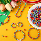 UPINS 500Pcs Resin Pride Beads Rainbow Beads for Jewelry Making DIY Crafts Gift Pride Month Lesbian Gay Wedding Party Favors Parades Accessories Supplies UPINS