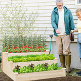 Toolsempire 3-Tier Raised Garden Beds Outdoor, Fir Wood Raised Garden Bed Planter Box, Flower Bed Wooden Planter Kit for Gardening, Vegetable & Herb Toolsempire