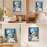 EOBROMD Christmas Paint by Numbers Kits for Adults, Snowman DIY Kits Crafts for Beginner on Canvas, Christmas 3 Brushes and Acrylic Paint for Home Decor 16x20inch(Without Frame) EOBROMD