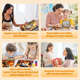 Bowetile 4 Pack Fall Framed Paint by Numbers for Adults Beginners, Easy Adults' Paint-by-Number Kits on Canvas, Acrylic Animals Number Painting Crafts Kits Halloween Gifts for Home Decor, 8x8in Bowetile