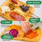 GREENER CHEF 12 Inch Small Bamboo Cutting Board with Lifetime Replacements - Small Wooden Chopping Board for Kitchen, Meat, Vegetables, Cheese, Bread, Charcuterie, and Everyday Food Prep Greener Chef