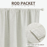 Joydeco 100% Greyish White Blackout Curtains 108 inches Long Linen Curtains 2 Panels Set Burg for Bedroom Living Room Blackout Darkening Thermal Insulated Back tab RodPocket(52x108 inchGreyishWhite) Joydeco