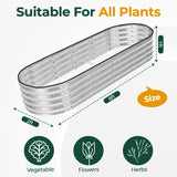 Utopia Home Galvanized Raised Garden Bed, 6 by 2 by 1 feet Lightweight Planter Boxes Outdoor with Easy Assembly, Large Garden Bed for Vegetables, Fruits, Flowers, Silver Utopia Home