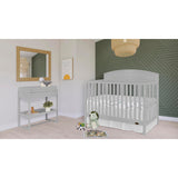 Evolur Dream On Me Storybrooke 5 in 1 Convertible Crib in Pebble Grey, JPMA & Greenguard Gold Certified, Built of Sustainable Pinewood, 3 Mattress Height Settings, Non-Toxic Water-Based Paint Finish Evolur