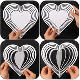 4pcs Sublimation Wind Spinner Blanks Heart, 8 inch Sublimation Blanks Spinners, Metal Wind Spinners for Crafts, 3D Wind Spinners Hanging for Indoor Outdoor Garden Lawn Yard Decoration SAVITA