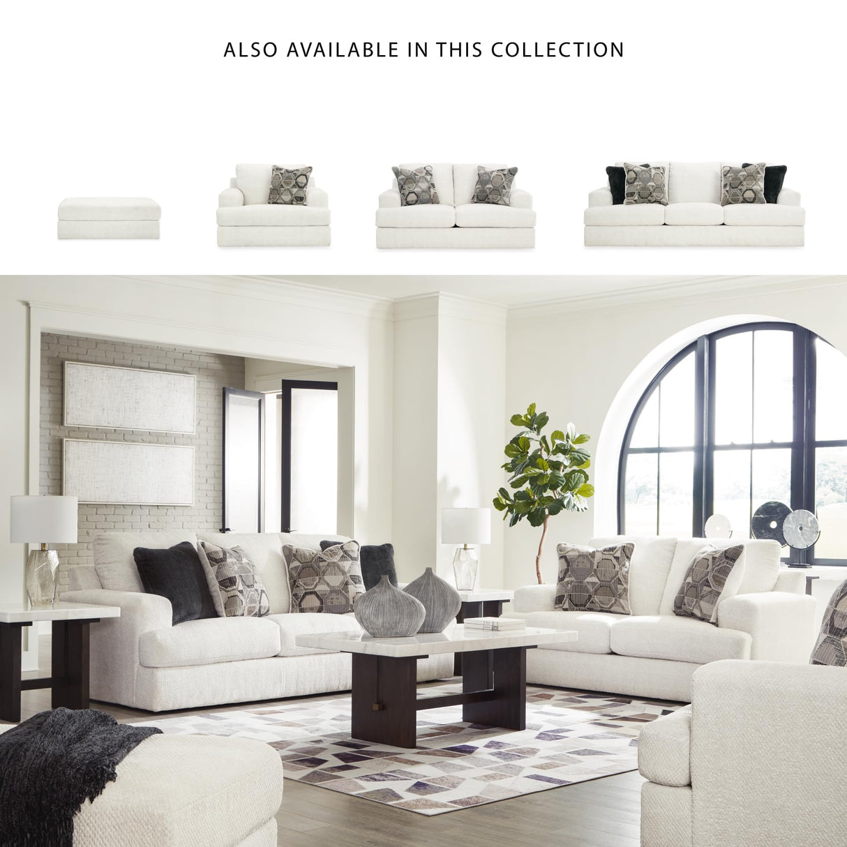 Signature Design by Ashley Karinne Coastal Sofa with Non-skid Legs, White Signature Design by Ashley