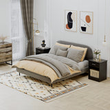 FOTOSOK Nightstand, Set of 2, 2-Tier Side Table with Drawer and Storage Shelf, Bedside Table End Table, Modern Night Stand for Bedroom, Home Office,Black FOTOSOK