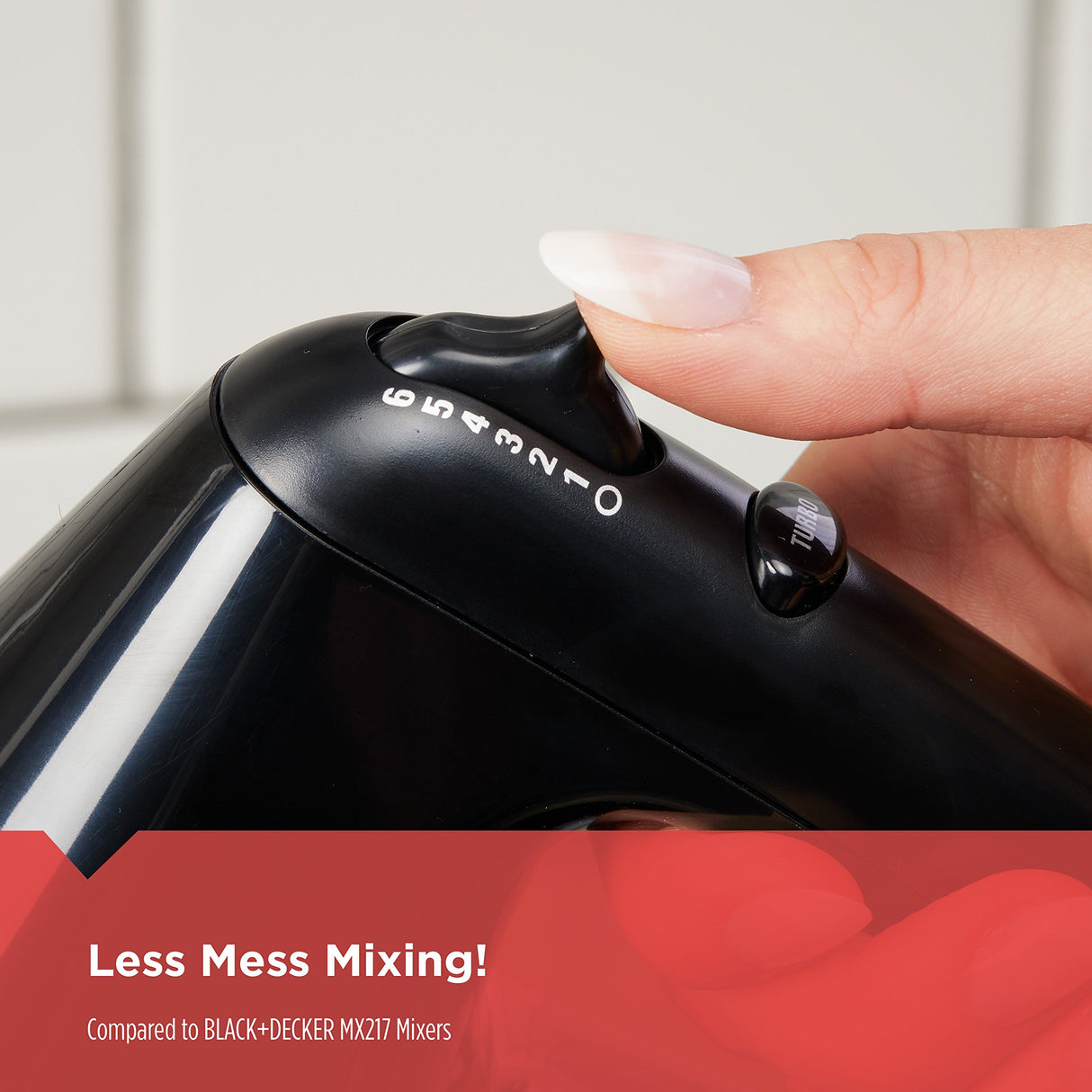 BLACK+DECKER MX3200B 6-Speed Hand Mixer with Turbo Boost, Black BLACK+DECKER