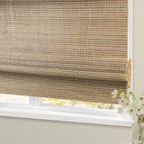 HousCa Custom Cordless Bamboo Roman Shades - Blackout Window Blinds in Pattern 21 HousCa