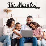 Family Name Metal Sign, Custom Name Sign, Custom Last Name Plaque, Last Name Sign, Established Last Name Sign, Metal Monogram, Family Gift, Contemporary Wall Sign, Established Signs, Family Gift Bosfori