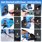 YIHUA 936A II Soldering Iron Station Kit, 65W with Intelligent Working Light. Easily Adjustable from 392℉～896℉. With Plug-in Iron Handle, a Solder Iron Stand, Solder Wire & 5 extra Solder Tips. YIHUA